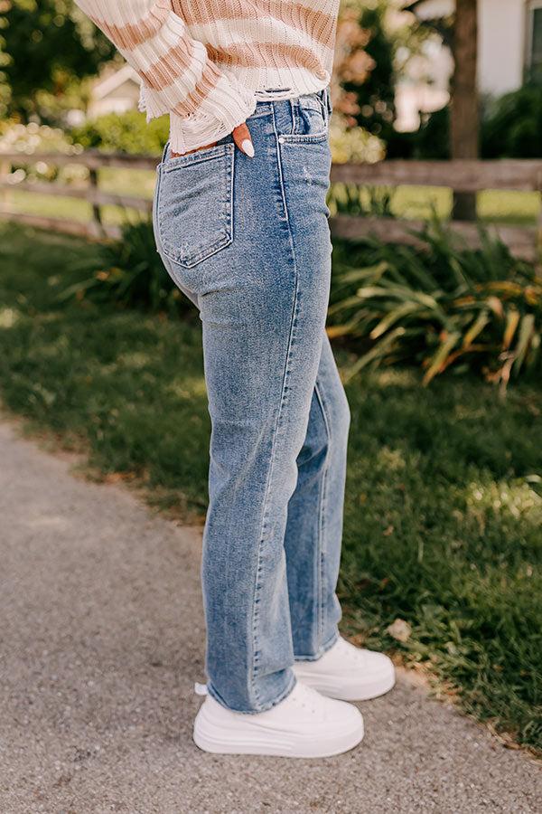 JUST USA Lillian High Waist Straight Leg Jean Product Image