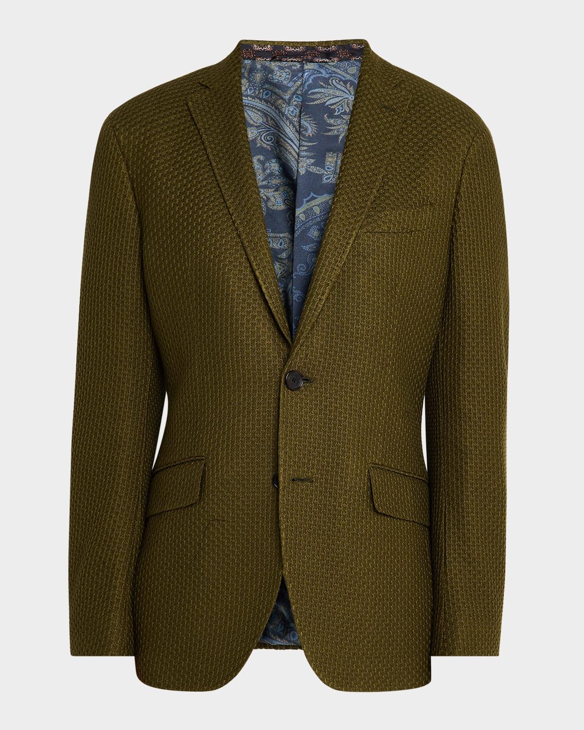 Mens Basic Textured Blazer Product Image
