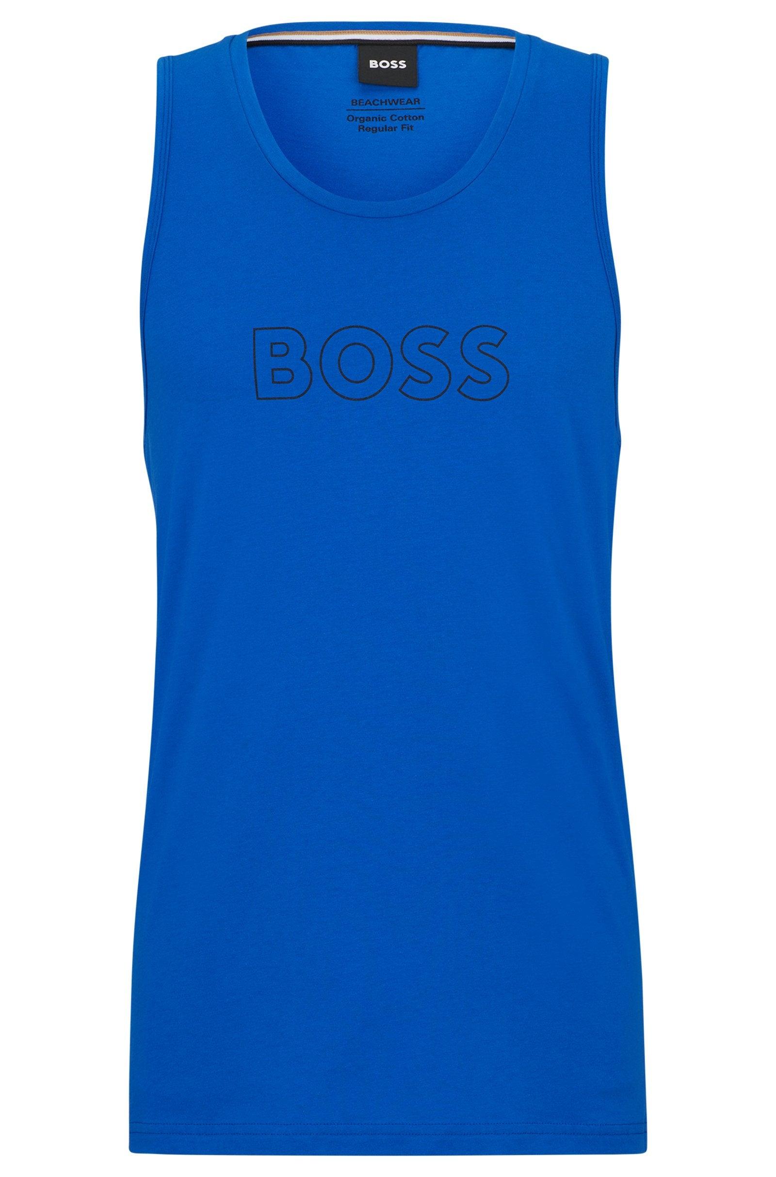 Boss Cotton Tank Top with Outline logo Product Image