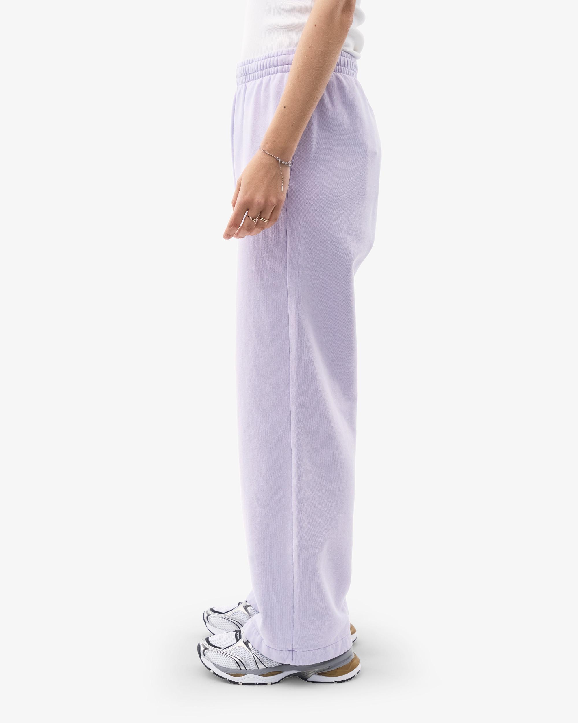 Organic Straight Leg Sweatpants - Soft Lavender Product Image