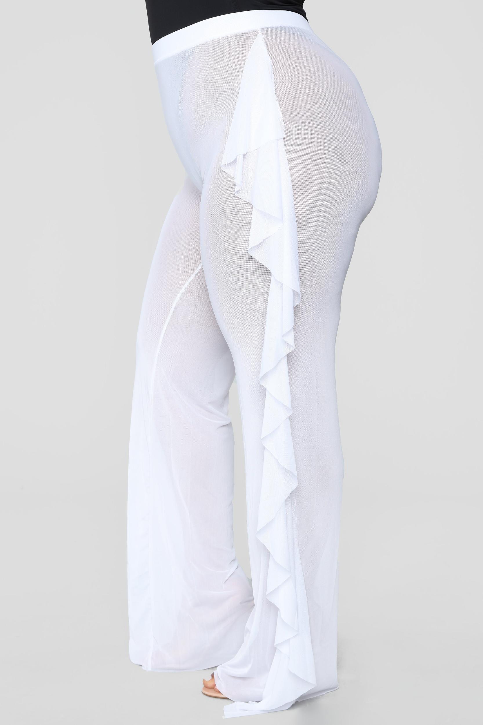 Sunshine See Through Cover Up Pant - White Product Image