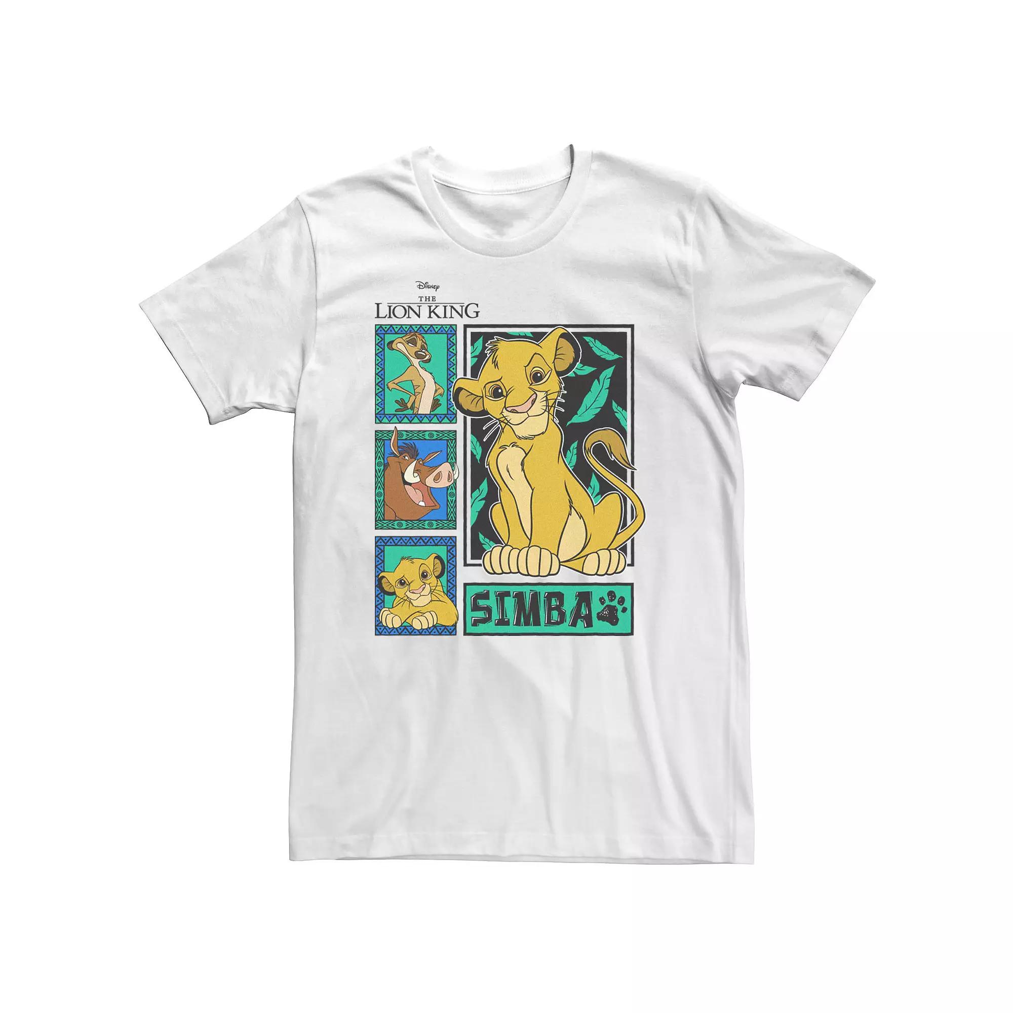Disney's The Lion King Simba Big & Tall Jungle Panels Tee, Men's,  Product Image