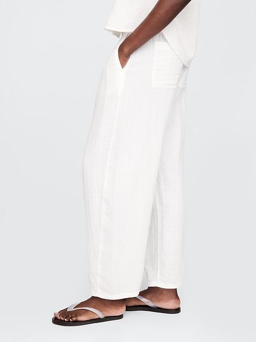 Cotton Gauze Easy Barrel Pants Product Image