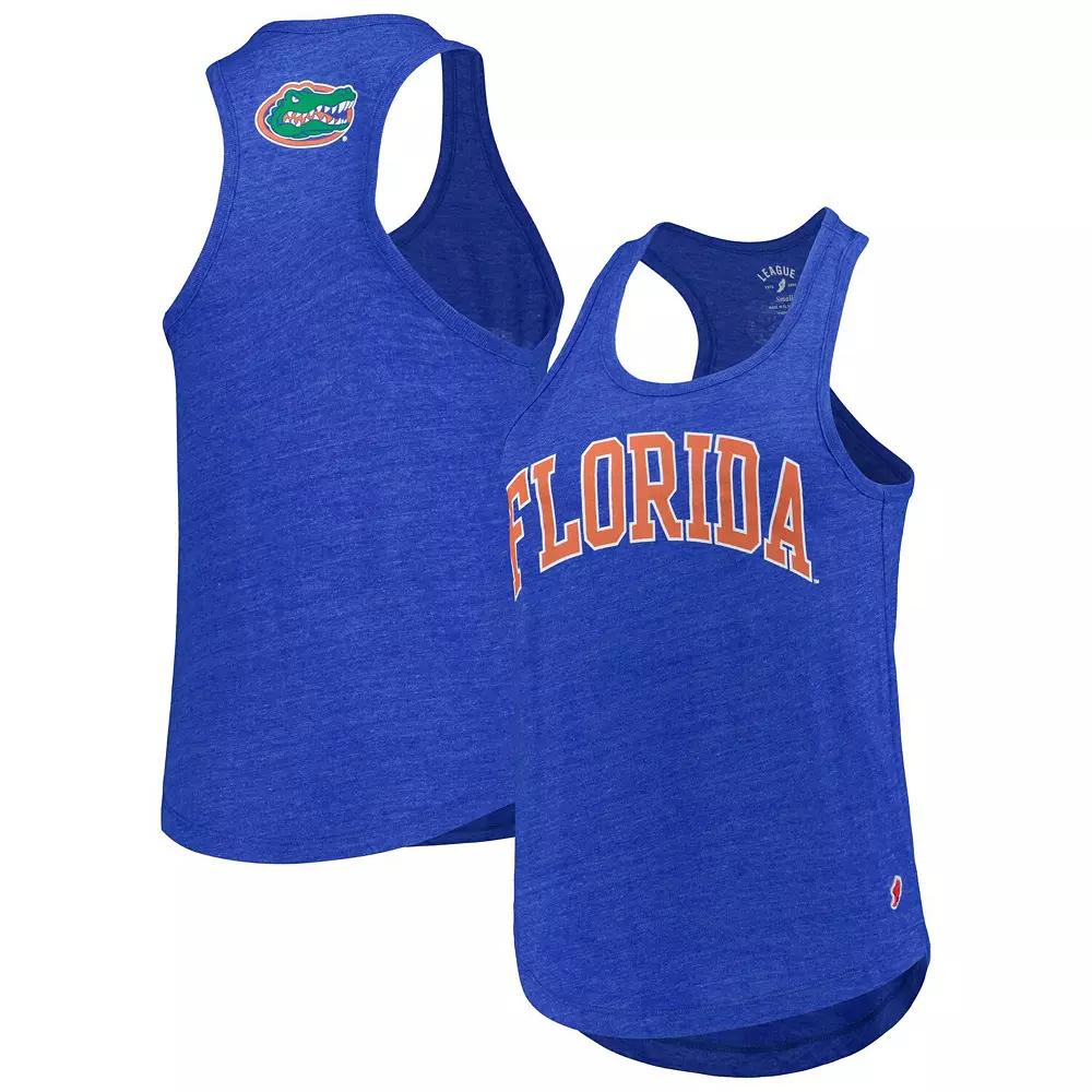 Women's League Collegiate Wear Heather Royal Florida Gators Two-Hit Intramural Tri-Blend Scoop Neck Racerback Tank Top, Size: Large, Blue Product Image