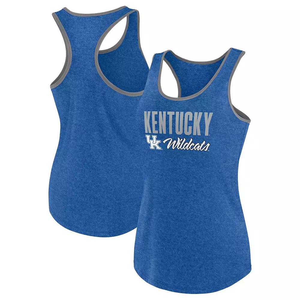 Women's Fanatics Heather Royal Kentucky Wildcats Fuel Racerback Tank Top, Size: Medium, Blue Product Image