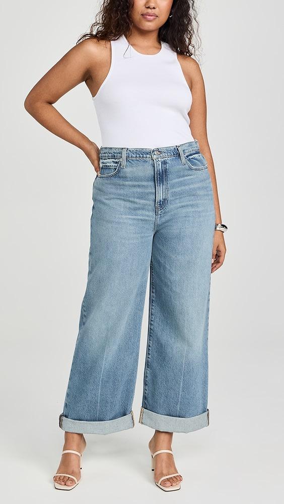 FRAME Le Jane Wide Leg Cuffed Jeans | Shopbop Product Image