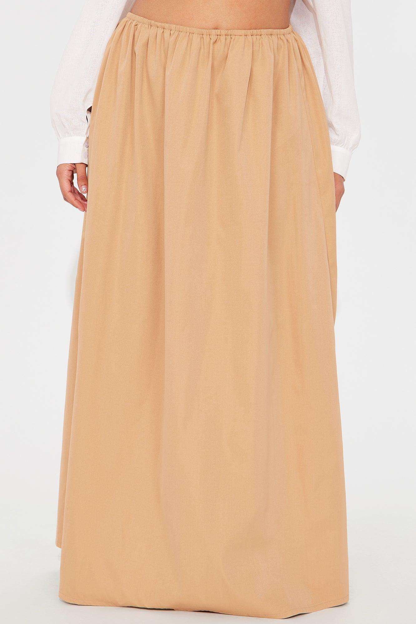 Kellina Maxi Skirt - Khaki Product Image