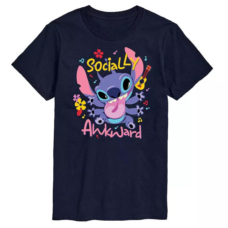 Disney's Lilo & Stitch Big & Tall Socially Awkard Graphic Tee, Men's,  Product Image