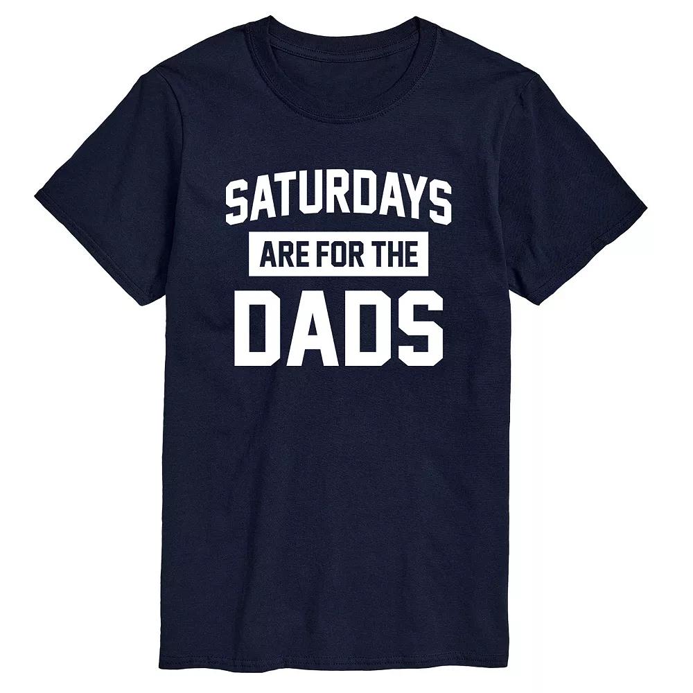 Big & Tall Saturdays Are For The Dads Collegiate Graphic Tee, Mens Blue Product Image