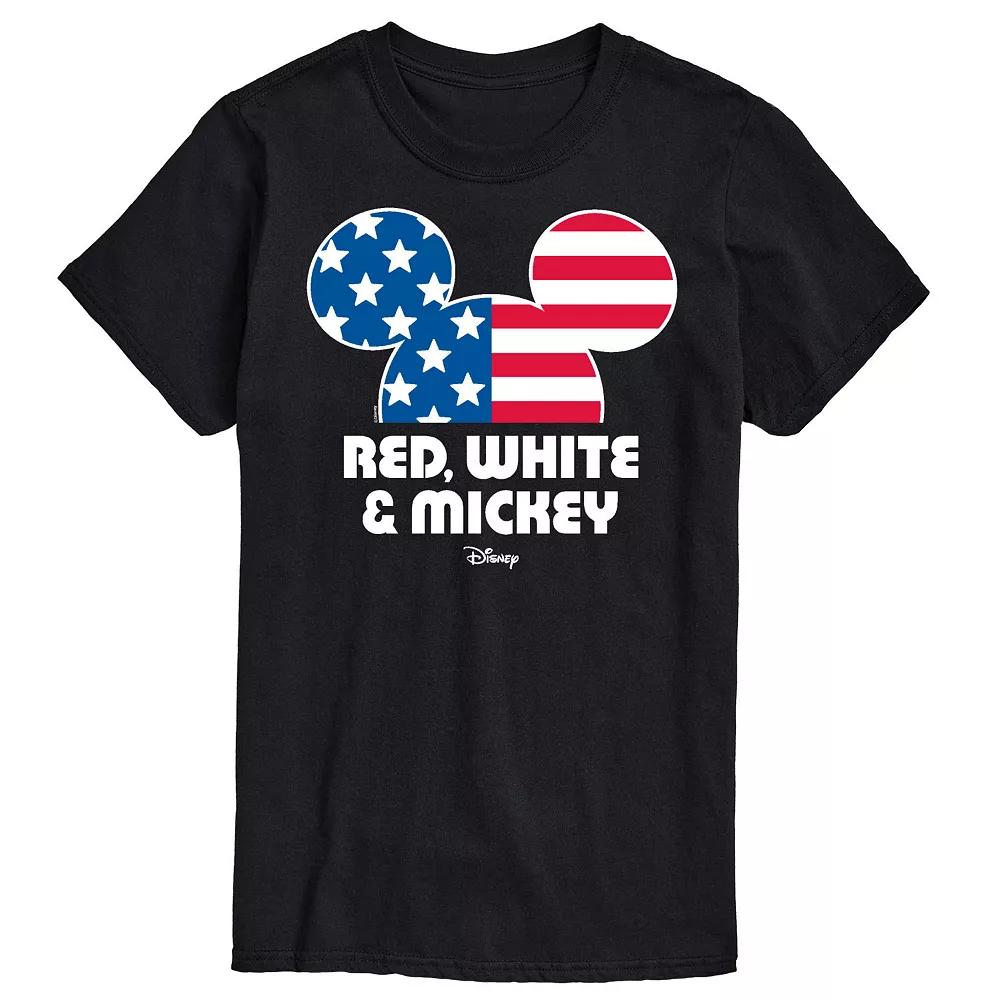 Disney's Men's Red White And Mickey Graphic Tee,  Product Image