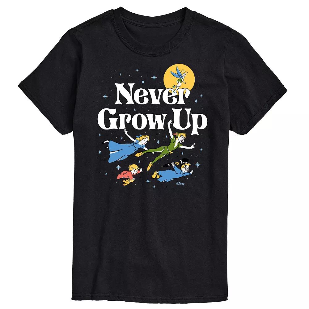 Disney's Peter Pan Big & Tall Never Grow Up Graphic Tee, Men's,  Product Image