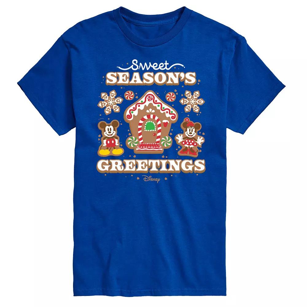 Disney's Mickey & Minnie Mouse Men's Sweet Seasons Greetings Graphic Tee,  Product Image