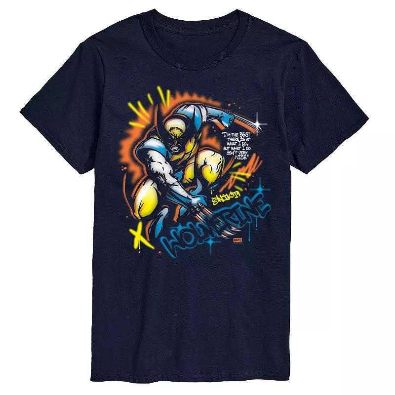 Big & Tall Marvel Wolverine Airbrush Graphic Tee, Men's,  Product Image