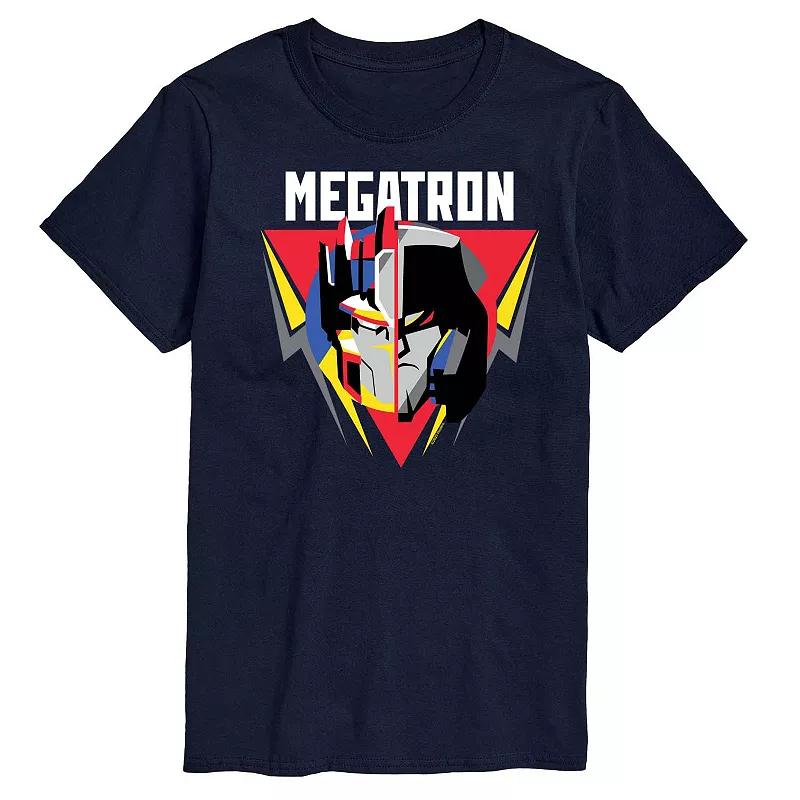 Mens Transformers Megatron Badge Graphic Tee Blue Product Image