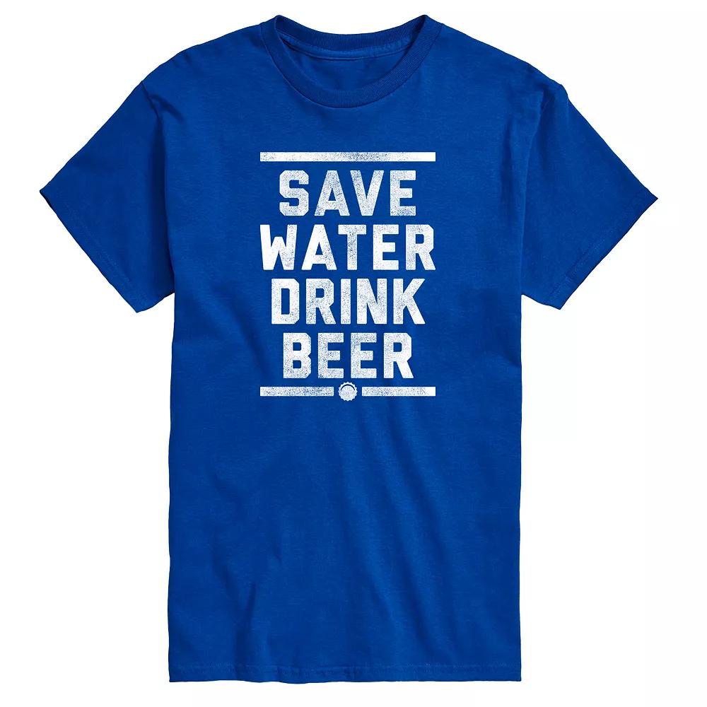 Men's Save Water Drink Beer Graphic Tee,  Product Image