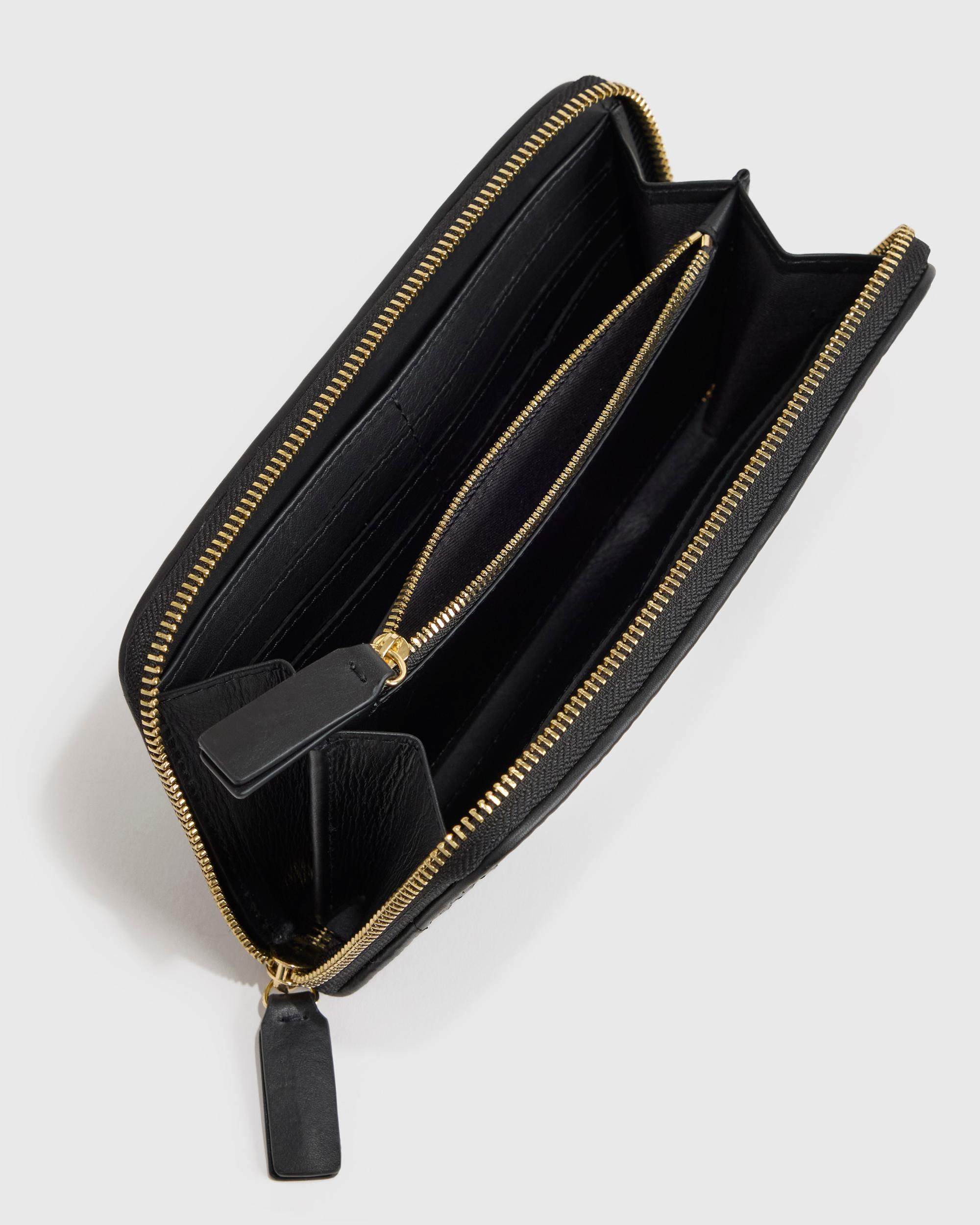 Quince | Women's Italian Leather Handwoven Continental Wallet Product Image