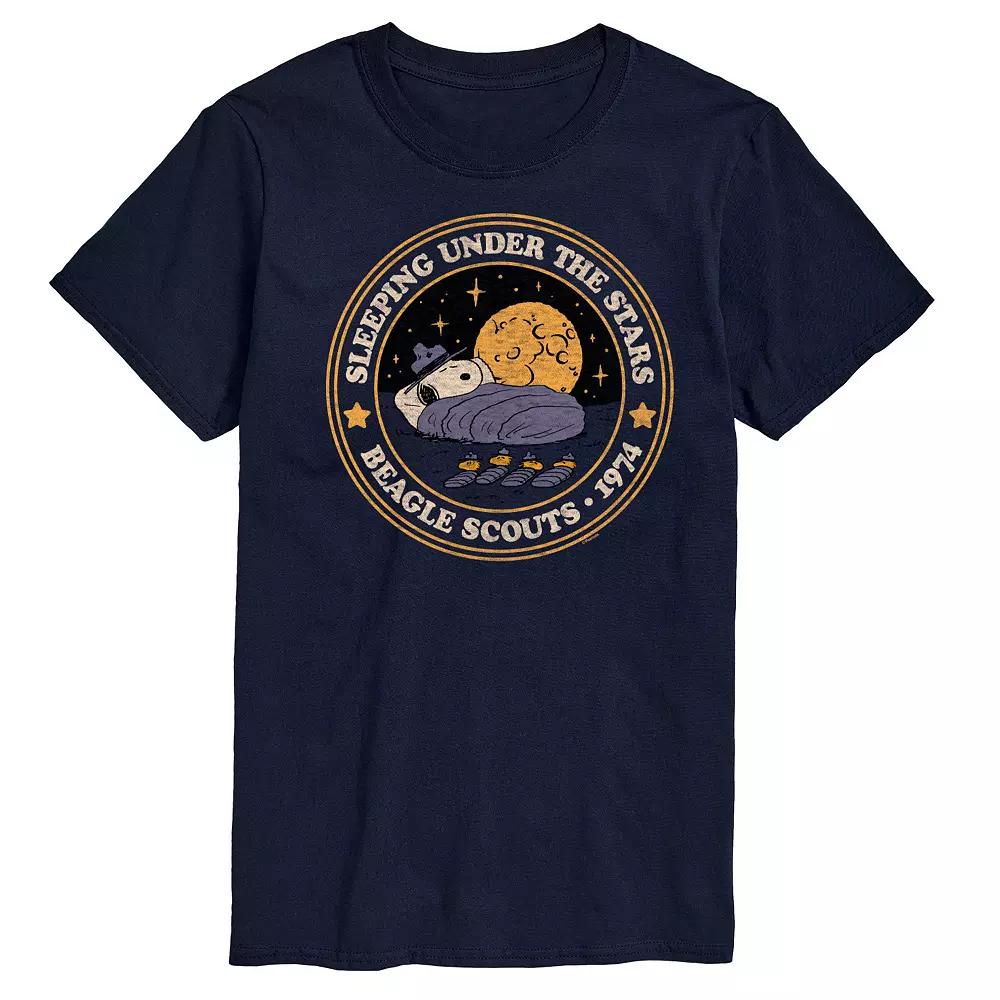 Big & Tall Peanuts Beagle Scouts Under The Stars Graphic Tee, Men's,  Product Image