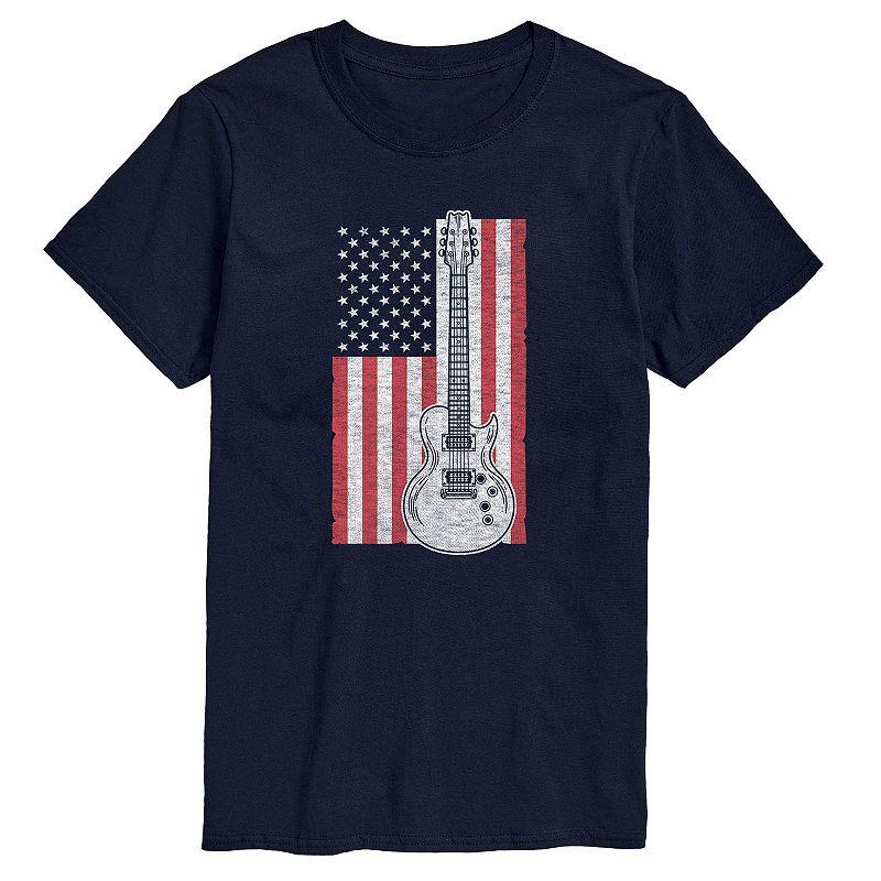 Big & Tall USA Flag Guitar Graphic Tee, Men's,  Product Image