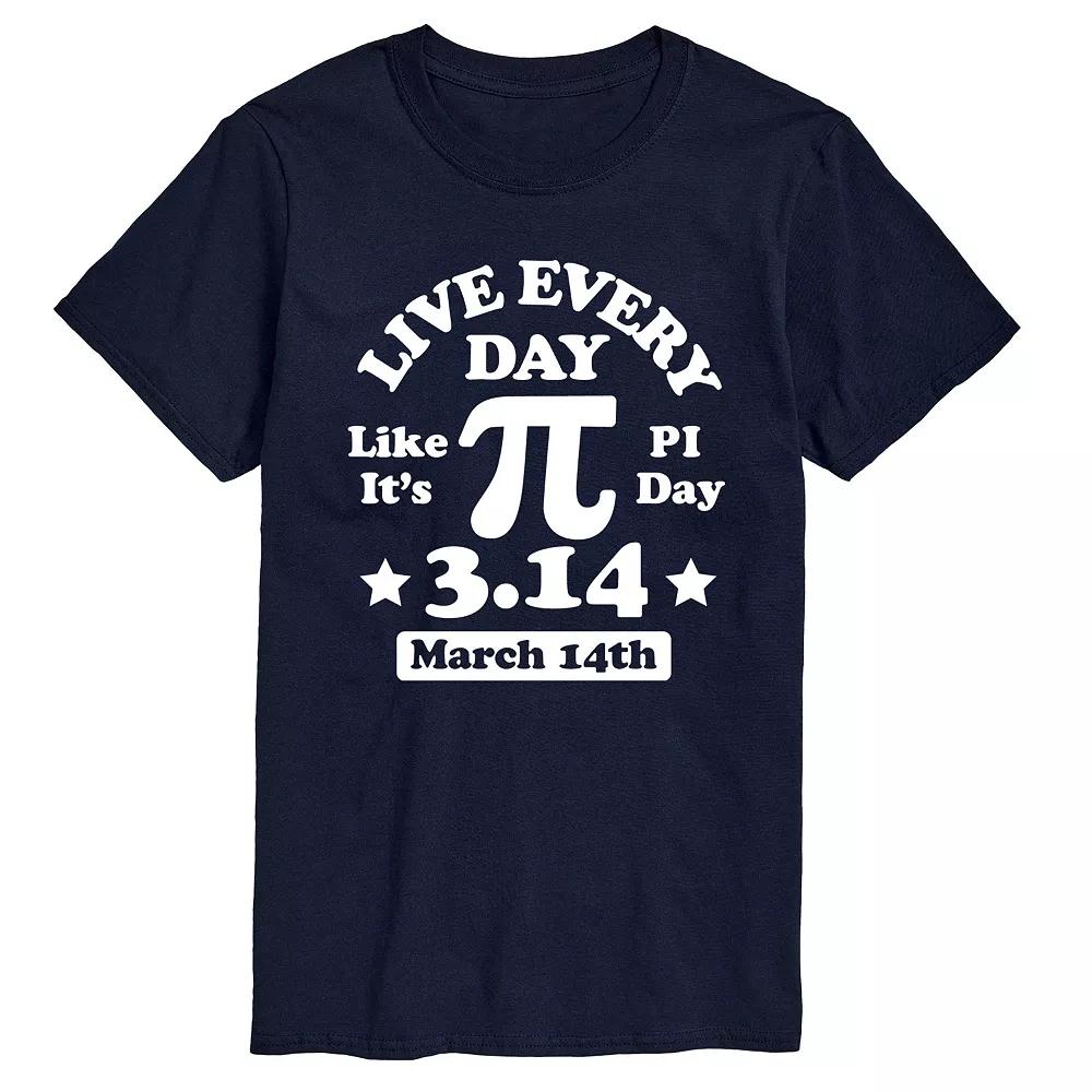 Big & Tall Live Everyday Like Pi Day Tee, Men's,  Product Image