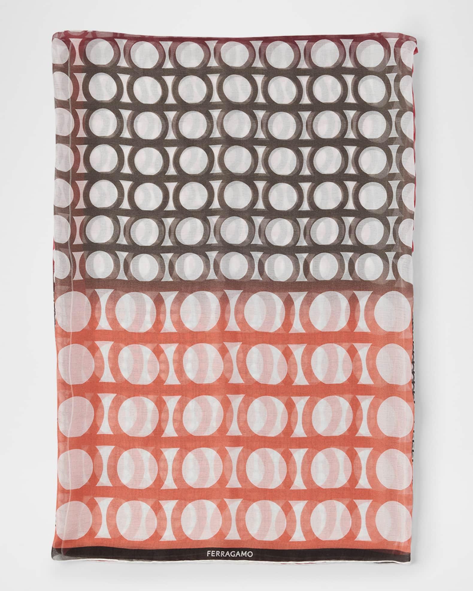 Ombre Printed Silk Scarf  Product Image