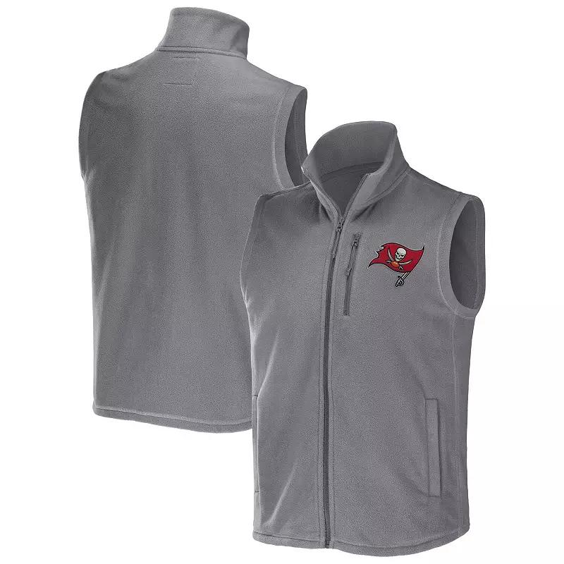 Men's NFL x Darius Rucker Collection by Fanatics Gray Cleveland Browns Polar Fleece Full-Zip Vest,  Product Image