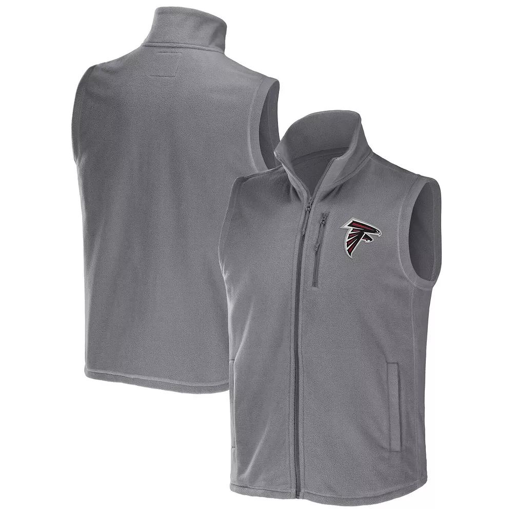 Men's NFL x Darius Rucker Collection by Fanatics Gray Cleveland Browns Polar Fleece Full-Zip Vest,  Product Image