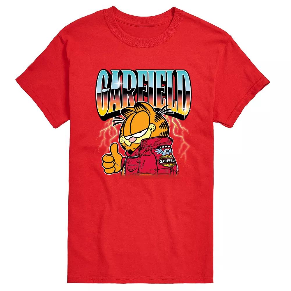 Big & Tall Garfield Motorcycle Chrome Graphic Tee, Men's,  Product Image