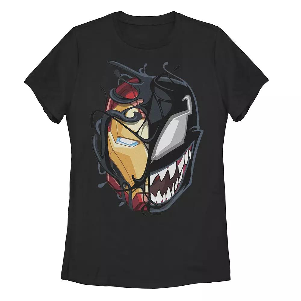 Juniors' Marvel Iron Man Venom Split Face Tee, Girl's,  Product Image