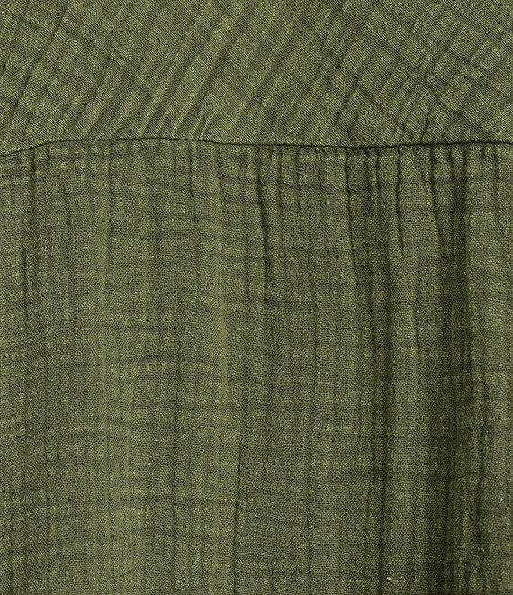 Westbound Woven Short Sleeve Button Front Top Product Image