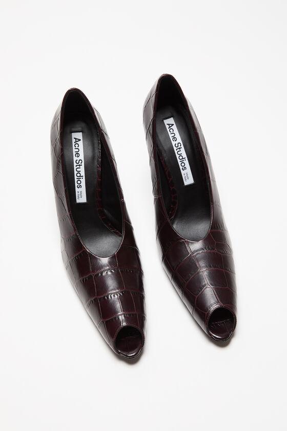 Leather open toe heels Product Image