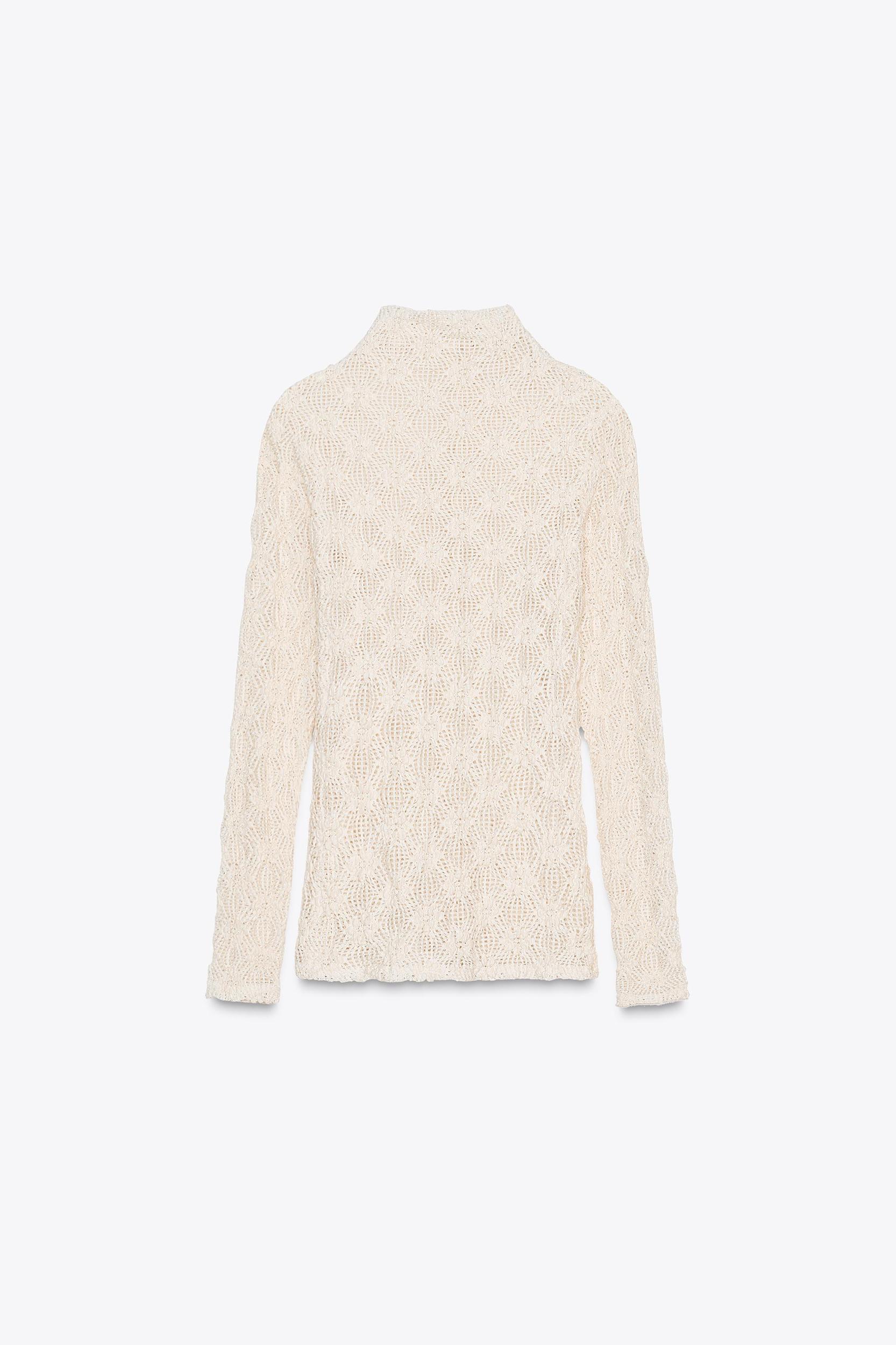 LACE HIGH NECK TOP Product Image
