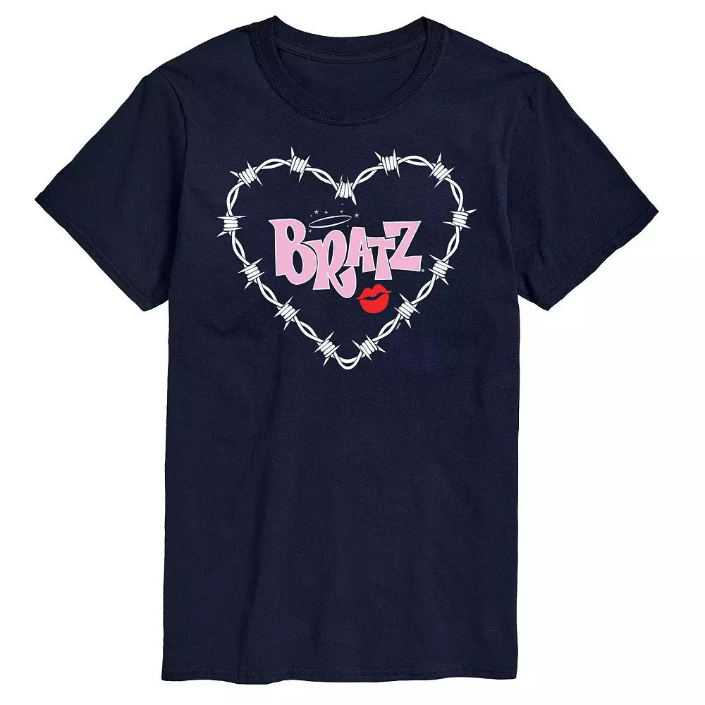 Big & Tall Bratz Barbed Wire Heart Graphic Tee, Men's,  Product Image