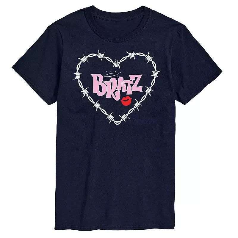 Big & Tall Bratz Barbed Wire Heart Graphic Tee, Men's,  Product Image