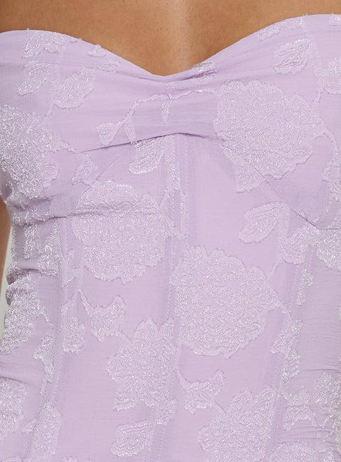 Love From Portofino Corset Maxi Dress Lilac Product Image