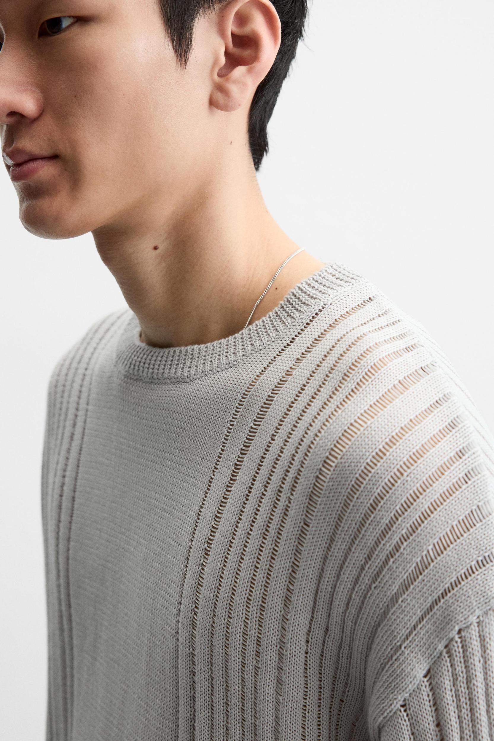 STRUCTURED OPENWORK SWEATER Product Image