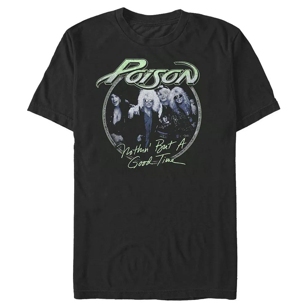 Men's Poison Nothing But A Good Time Graphic Tee, Size: Large, Black Product Image