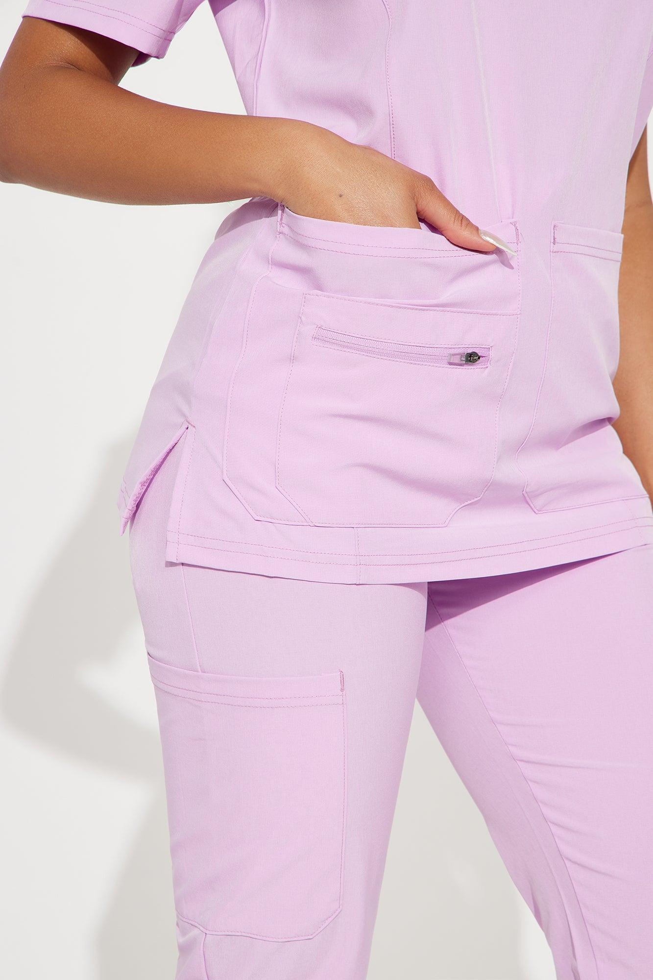 Essential 4 Way Stretch Scrub Uniform Set - Lilac Product Image