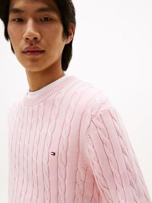 Classic Cable Knit Crewneck Sweater Product Image