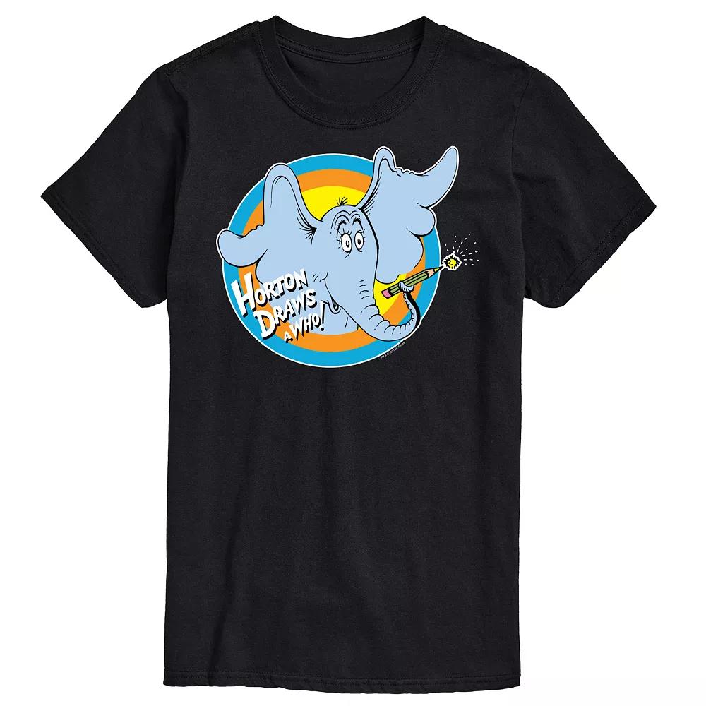 Big & Tall Dr Suess Horton Draws A Who Tee, Men's,  Product Image