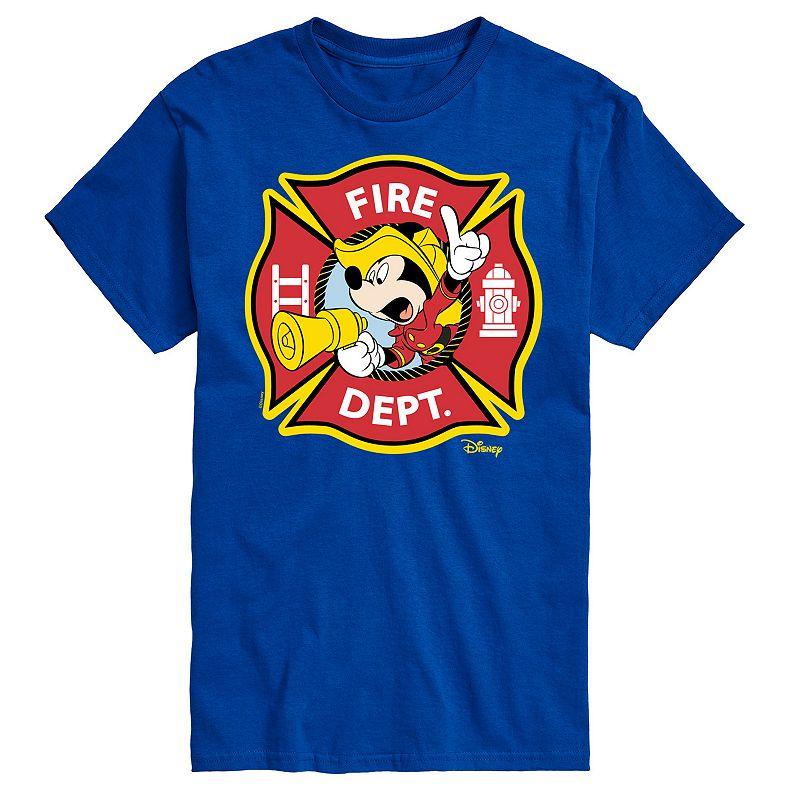 Disney's Mickey Mouse Men's Fire Dept. Badge Graphic Tee,  Product Image