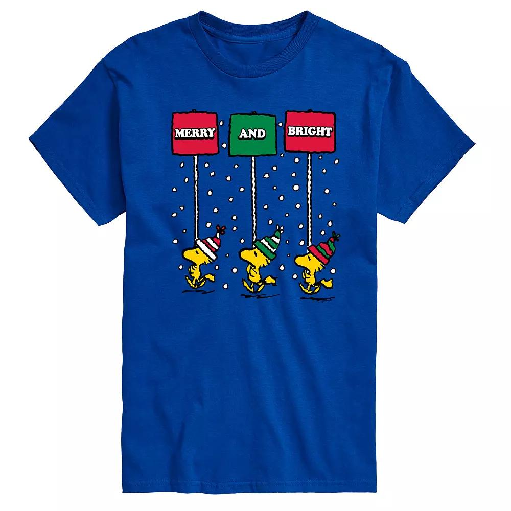 Big & Tall Peanuts Woodstock Merry & Bright Graphic Tee, Men's,  Product Image