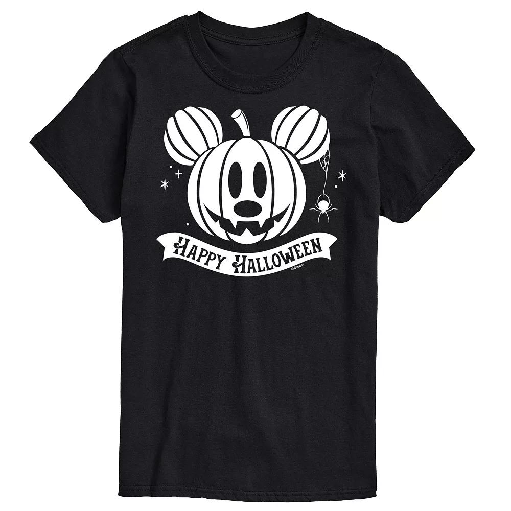 Disney's Mickey Mouse Men's Happy Halloween Pumpkin Graphic Tee,  Product Image