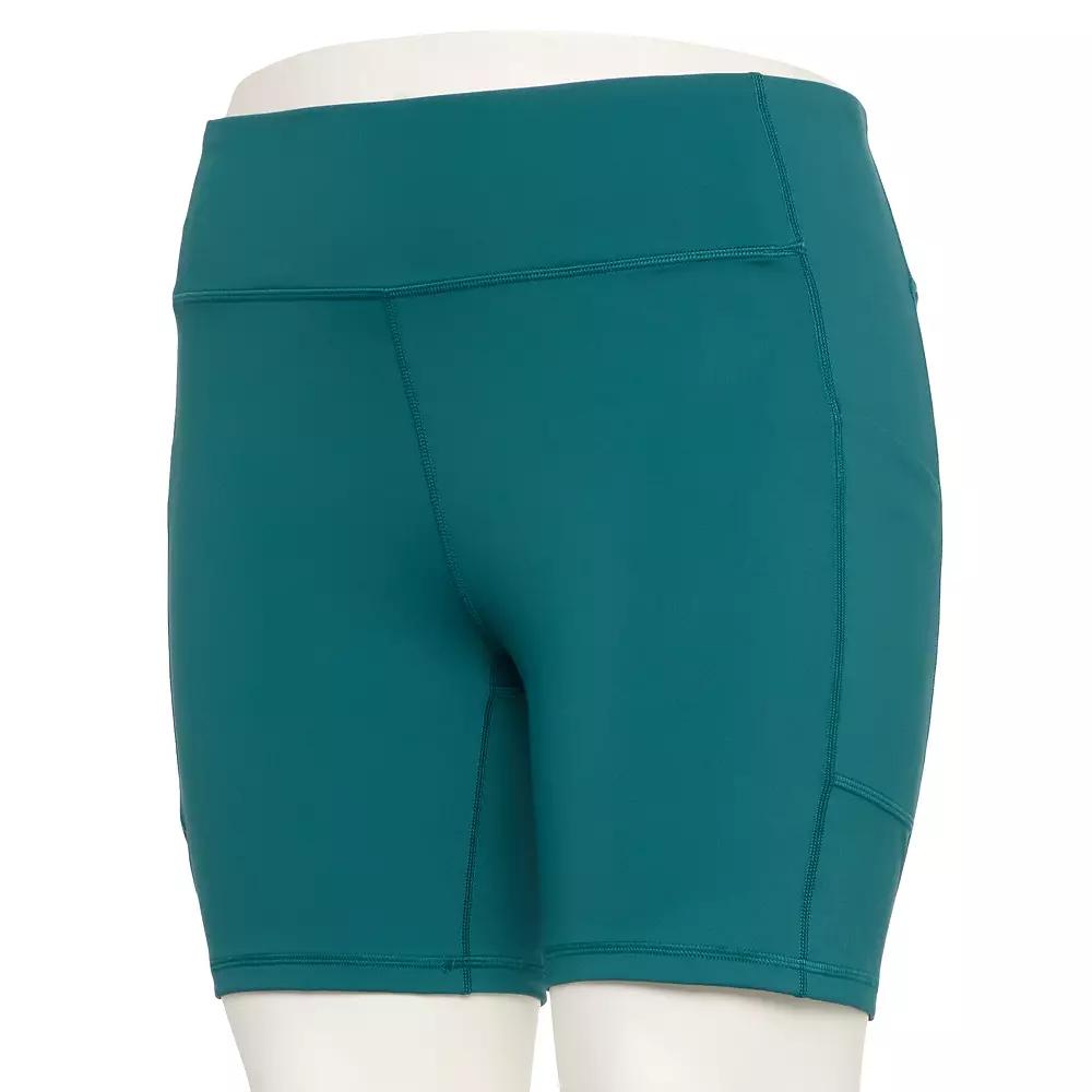 Plus Size Tek Gear® Adaptive Ultrastretch Bike Shorts, Women's, Size: 1XL, Dark Blue Teal Product Image