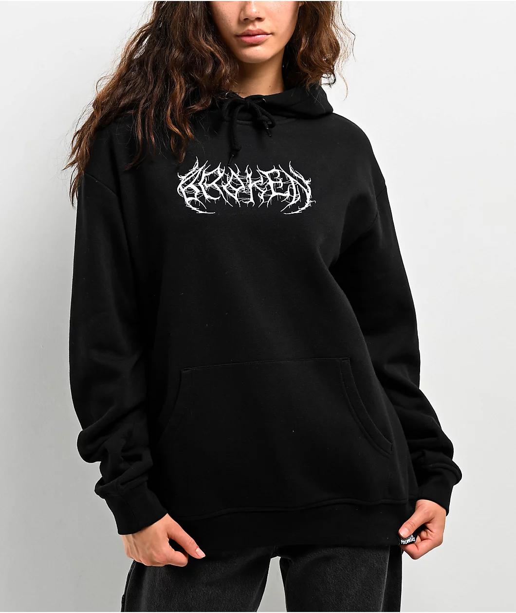 Broken Promises Moshpit Black Hoodie Product Image