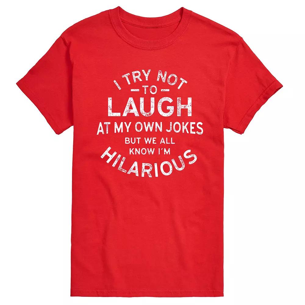 Big & Tall Laugh At Own Jokes Tee, Men's,  Product Image