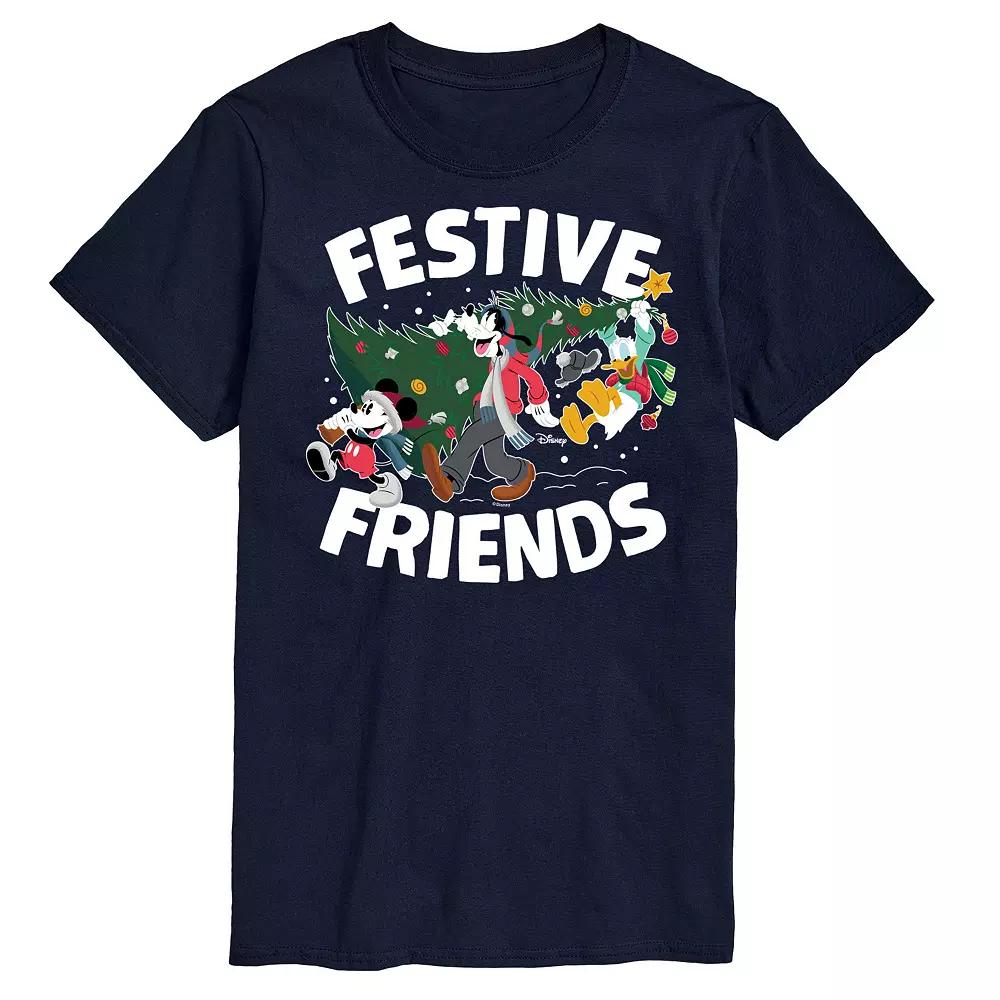 Disney's Mickey Mouse & Friends Men's Festive Friends Graphic Tee,  Product Image