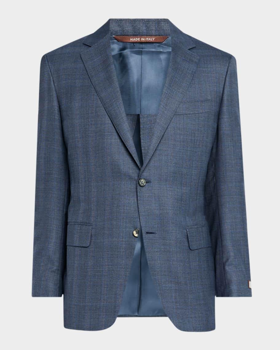 Men's Wool-Silk Plaid Suit Product Image