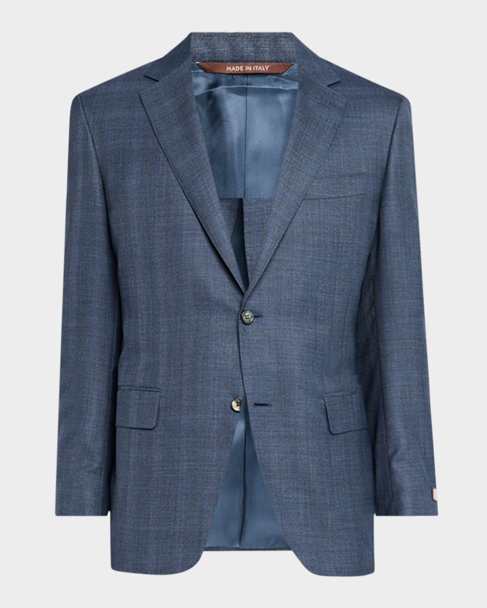 Men's Wool-Silk Plaid Suit Product Image