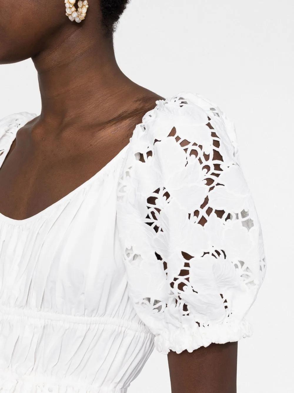 flared lace midi dress Product Image