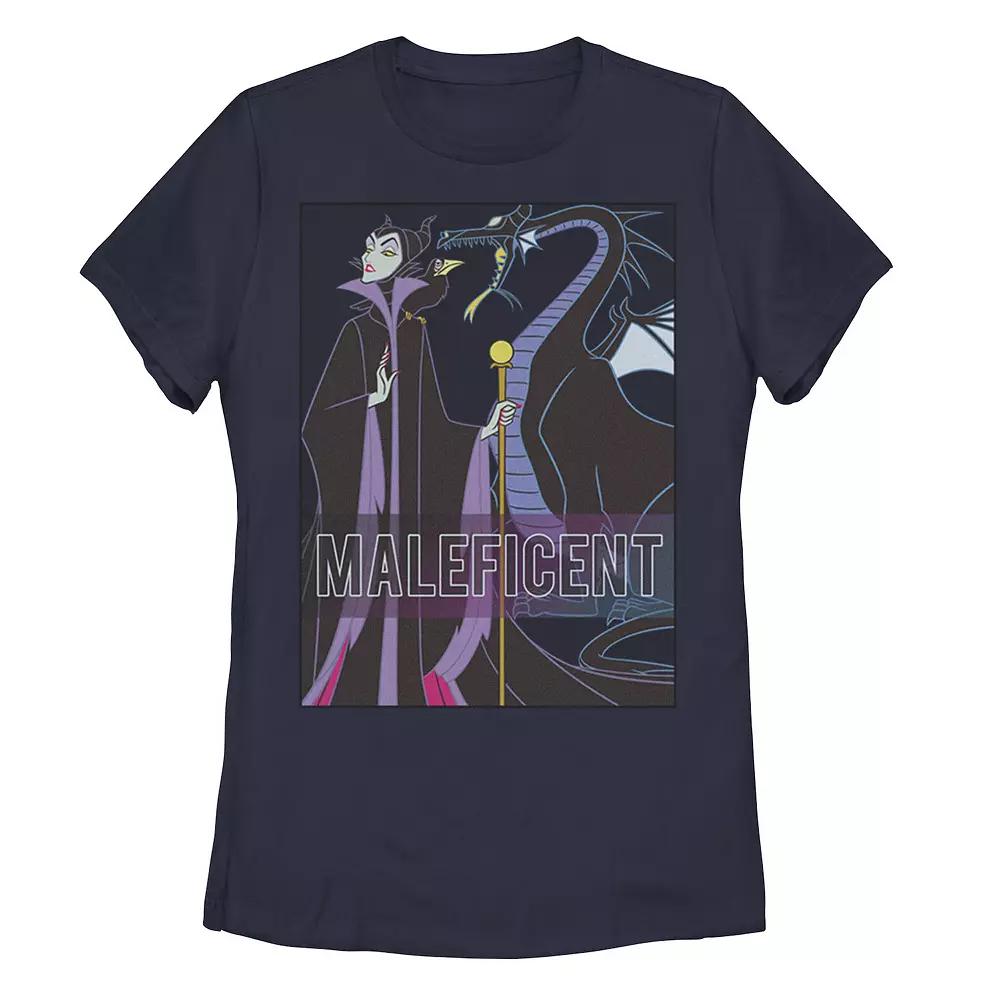 Disney Villains Sleeping Beauty Maleficent With Dragon Juniors' Graphic Tee, Girl's,  Product Image